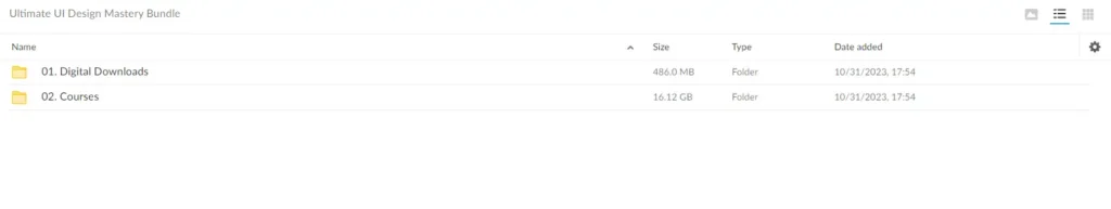a screenshot of Ultimate UI Design Mastery Bundle content